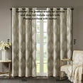 thumbnail image 2 of Blackout Curtains Ogee Knitted Jacquard Total Blackout Curtain Panel(Only 1 Pc Panel),Window Curtains, 2 of 16