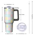 thumbnail image 2 of 40oz Pioneer Flower Floral Print Pattern Insulated Tumbler with Handle, BPA-Free Leak Proof Lid and Straws, Double Wall Vacuum, Hot 12h/Cold 34h, 2 of 6