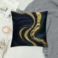 thumbnail image 2 of COMIO  Decorative Marble Throw Pillow Cover Packs Pillow Cover Cushion Cover Marble Texture Pillow Cover Sofa Cushion Cover Suitable for Living Room Car Bedroom Offic (Blue Gold), 2 of 5