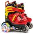 thumbnail image 3 of Patines De Cuatro Ruedas Para Niños, Patines De Ruedas De Equilibrio De 3 Puntos Para Niñas Y Niños Con Frenos Dobles De Tamaño Ajustable, Ruedas Luminosas Guardurnaity OD015064-07, 3 of 6