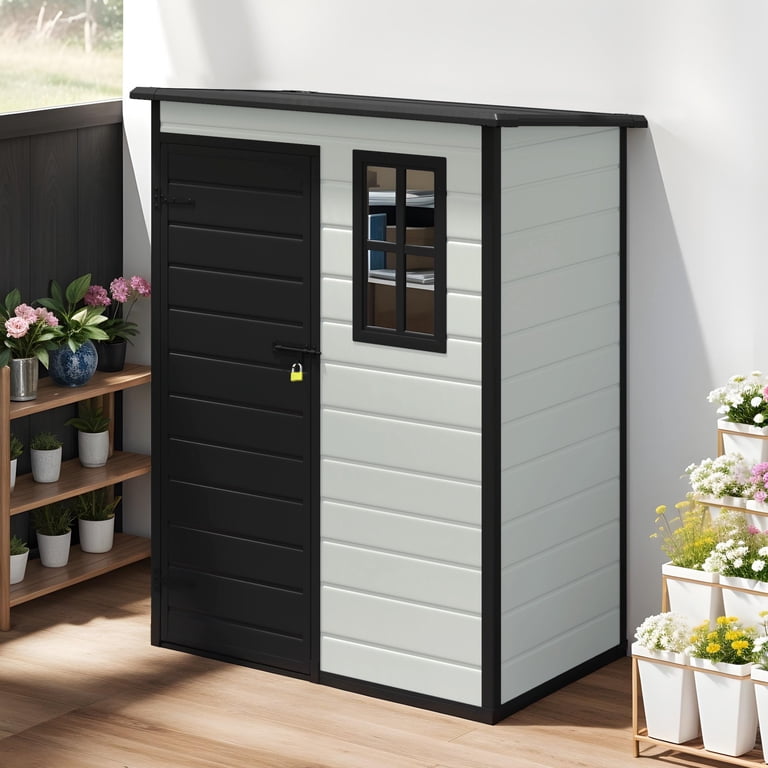Uforic 5x3ft Resin Outdoor Storage Shed,Waterproof Garden Tool