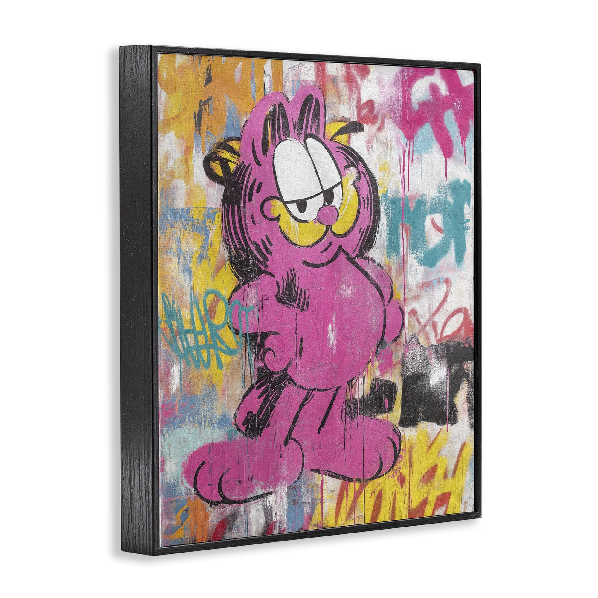Stupell Industries Lazy Cat In City Modern Urban Black Framed Giclee Art, design by Svetlana Aleynikova