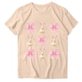thumbnail image 2 of QUNYINEY Crew Neck Women Shirts Easter Short Sleeve Casual Pullover Tops Loose Funny Women's Tops, 2 of 4