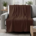 thumbnail image 2 of Brown Pure Color Blanket Soft Cozy Warm Throw Blanket for Couch, Plush Fuzzy Flannel Fleece Blankets for Sofa, Aesthetics Contemporary Luxury Bed Blankets Lightweight Gifts for Women, 30"x40", 2 of 9