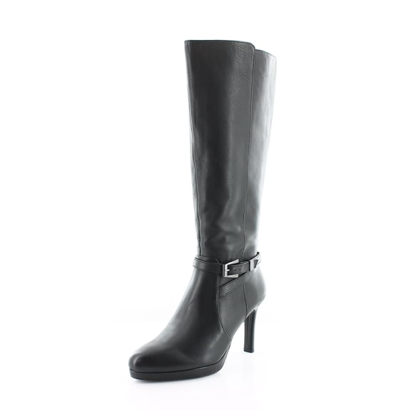 Naturalizer Women's Taelynn Knee High Boots Black Leather Narrow Calf 10M