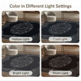 thumbnail image 7 of ODIKA 3'x5' Washable Throw Rug Minimalist Phase Border Gothic Arch Motifs Tossed Goth Mystical Refined for Entryway, Kitchen, Mudroom, Stain Resistant, Low Profile, Non-Slip, 7 of 7