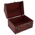 thumbnail image 1 of Caja de almacenamiento vintage de madera, decoración antigua, caja de almacenamiento de cofre del tesoro elegante retro con cerradura de combinación, 1 of 12