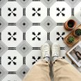 thumbnail image 2 of 10 Pcs Hexagon Striped Four-Petal Peel and Stick Floor Tiles, 12x12 In Covers 10 Sq.Ft, Self-Adhesive DIY Vinyl Flooring, Removable Waterproof, Ideal for Kitchen, Bathroom, Bedroom, Home Walls, 2 of 8