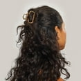 thumbnail image 4 of Kitsch Metal Open Shape Puffy Claw Clip 1 Piece, All Hair Types, Gold Color, 4 of 8