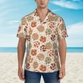 thumbnail image 2 of Vsdgher Cow Spots And Disco Ball Print Men's Hawaiian Shirts Button Down Tropical Holiday Beach Shirts Vacation Clothes,3X-Large, 2 of 7