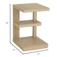thumbnail image 6 of Clove Tan Chairside Table: Stylish Solid Wood End Table for Living Room, Bedroom, or Office, 6 of 6