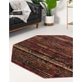 thumbnail image 3 of Rugs.com Saturn Collection Rug – 8 Ft Octagon Burgundy Medium Rug Perfect For Living Rooms, Kitchens, Entryways, 3 of 9
