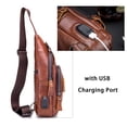thumbnail image 4 of Bolso bandolera LUKZIJAES de piel auténtica para hombre, viajes al aire libre, 4 of 7