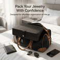 thumbnail image 4 of Hives and Honey Opal Large Women Jewelry Organizer Travel Case with Mirror in Black, 4 of 8