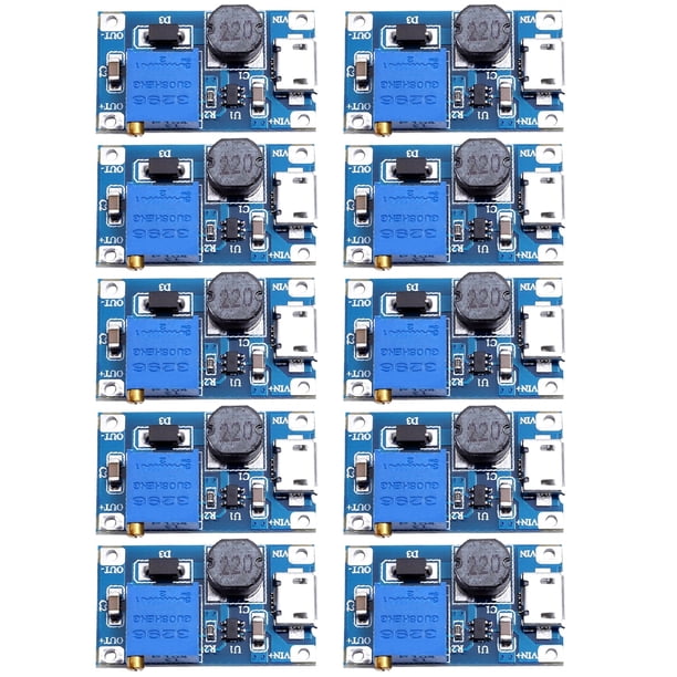 Módulo de potencia elevador Wdftyju 10 Uds DC-DC 2-24V a 5V-28V