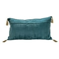 thumbnail image 2 of Teal and Gold Geo Velvet Lumbar Pillow with Gold Tassels, 2 of 3