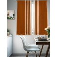thumbnail image 4 of Burnt Orange Beige Striped Sheer Curtains 72 Inch Length 2 Panels Set, Modern Farmhouse Retro Lines Voile Window Treatment Rod Pocket Curtains Sheers Drapes for Bedroom/Living Room/Kitchen 52"x72"x2, 4 of 7