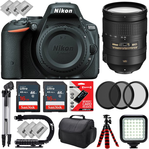 Nikon D5500 HD Digital SLR Camera w/ Nikon AFS 28300mm f/3.55.6G ED
