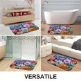 thumbnail image 5 of 1pc Colorful Flowers Absorbent Non-Slip Bathroom Thickened Flannel Rug Decor,Soft,Quick Drying,Suitable For Indoor/outdoor Use,Bathrooms,Bedrooms,Kitchens,Terrace,Laundry Rooms,16"x24", 5 of 9