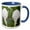 Blue/White, variant on 3drose, Beargrass Blooms, Whitefish Range, Montana - Us27 Cha1566 - Chuck Haney, 11oz Two-tone Yellow Mug