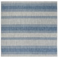 thumbnail image 4 of SAFAVIEH Courtyard Paul Striped Indoor/Outdoor Area Rug, Grey/Navy, 5'3" x 5'3" Square, 4 of 7
