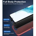 thumbnail image 3 of for Samsung Galaxy S22 Case, Dust-Proof Port Cover, Full Body Durable Silicone Rubber Phone Case for Samsung Galaxy S22 5G, Black/Red, 3 of 14