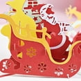 thumbnail image 4 of leyfeng 3D Pop Up Tarjetas de Navidad Tarjetas de felicitación navideñas con sobre Decoración de Navidad Ornamento Árbol de Navidad, 4 of 8