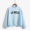 thumbnail image 4 of Bibifish Womens Sweatshirts LA Letter Printed Crewneck Long Sleeve Sweatshirts Spring Fall Casual Loose Fit Cute Pullover Tunic Tops, 4 of 4
