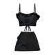 thumbnail image 1 of Gibobby Conjunto de Bikini para Mujer Trajes de baño de 3 piezas para mujer Conjunto de bikini con anillo halter(Negro,XL), 1 of 5