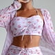 thumbnail image 4 of MKLEKYY Traje De Baño Mujer Natacion High Waist Bikinis 2024 Sexy 3 Piece Bikini Set Cover Up Swimsuit For Women Long Sleeve Push Up Swimwear Beach Wear Bathing Suit 610, 4 of 6