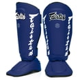 thumbnail image 1 of Fairtex SP7 Muay Thai Shin Guards for Men, Women, Kids | Shin Guards Made with Syntek Leather & are Premium, Lightweight & Durable | Detachable shin & Foot Protector- Large, Blue, 1 of 6
