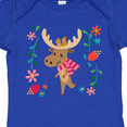 thumbnail image 4 of Inktastic Woodland Moose Spring Flowers Girls Baby Bodysuit, 4 of 5