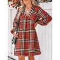 thumbnail image 3 of Cupshe Women's Dress Long Peasant Sleeves Mini Straight Silhouette Dress, 3 of 5