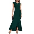 thumbnail image 1 of Vestido formal largo FQA para mujer, vestido de noche de cóctel negro, 1 of 6