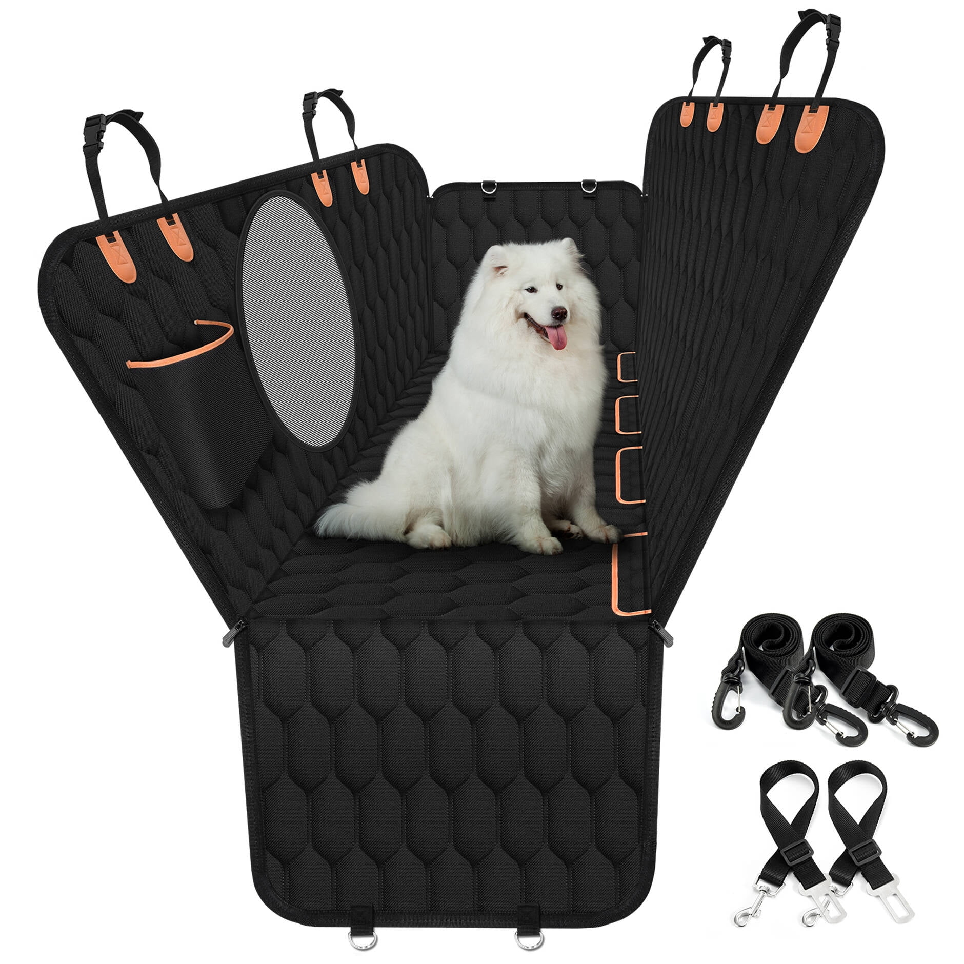 OKMEE Dog Car Seat Cover, 100 Waterproof Dog Seat Cover with Big Mesh