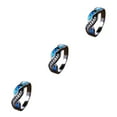 thumbnail image 4 of maskred Copper Vintage Rings Exquisite Craftsmanship For Classic Appeal Fashionable Black Gold Blue 3Set, 4 of 6