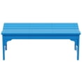 thumbnail image 3 of Ellendale Poly Plastic Backless Adirondack Bench in Pacific Blue, 3 of 6