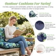 thumbnail image 3 of Eurhowing Outdoor Bench Cushion Waterproof, 60"x40"x4" Thick Patio Swing Chair Cushions with Ties, All-Weather High Density Foam Seat Pad for Porch Garden Furniture, Leaves, 3 of 11