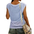 thumbnail image 5 of Cap Sleeve Casual Loose Fit Basic Shirts Tank Tops, 5 of 6