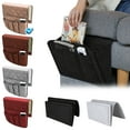 thumbnail image 1 of Sofa Couch Armrest Remote Control Storgae Organizer, Non-Slip Arm Chair Recliner Caddy Pocket, 5 Pockets, Space Saver for Magazine, Books, TV Remote, Cell Phone, iPad-Brown/Gray/Beige/Red, 1 of 9