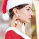thumbnail image 5 of Pendientes Tejidos De Navidad Con Forma De Muleta, Pendientes Bohemios Tejidos Con Borlas, Pendientes Colgantes Trenzados Hechos A Mano Para Mujeres Y Niñas Advancent AP007544-02, 5 of 6