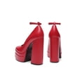 thumbnail image 6 of Women's Comfortable Chunky Platform Square Toe Heels Ankle Strap Dress Pumps for Fashion Party - Solid Color Fall Winter 2026 Shoes, 6 of 7