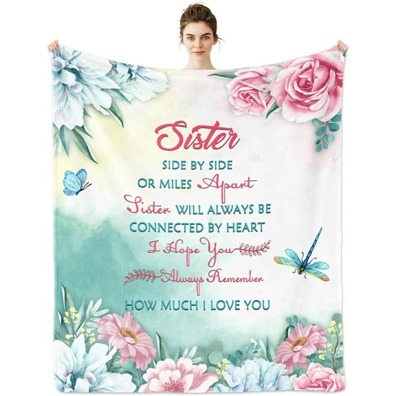 LHSHID Sister Blanket Soft Flannel Lightweight Breathable Skin Friendly All Seasons Perfect Sister Gifts for Women Birthday Mother''s Day Holidays 30x40in