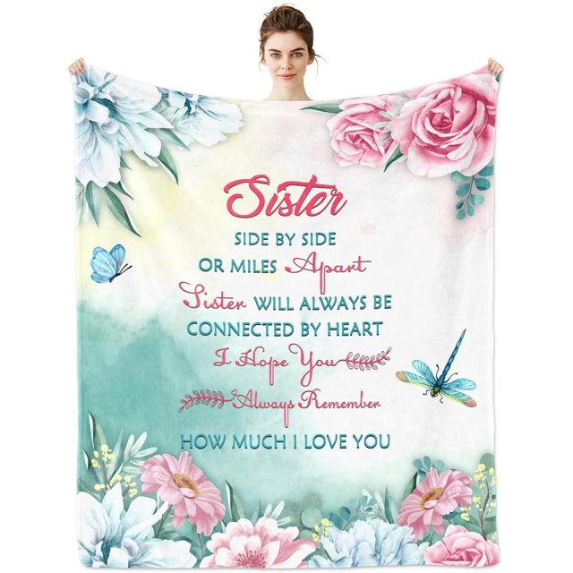 LHSHID Sister Blanket Soft Flannel Lightweight Breathable Skin Friendly All Seasons Perfect Sister Gifts for Women Birthday Mother''s Day Holidays 40x50in