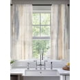 thumbnail image 2 of Beige Grey Sheer Curtains 63 Inch Length 2 Panels Set, Abstract Mottled Art Retro Modern Painting Voile Window Treatment Rod Pocket Curtains Sheers Drapes for Bedroom/Living Room/Kitchen 52x"63"x2, 2 of 7