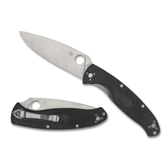 Spyderco Knives Resilience Liner Lock 8Cr13MoV Steel Black FRN C142PBK Cuchillo