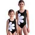 thumbnail image 6 of SHenli Girls Swimming Suit One Piece Swimwear Soild Color Adjusting Drawstring Swimsuits Beachwear for 6-14Y, 6 of 7