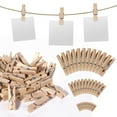 thumbnail image 1 of Laklulu Svalor 150 piezas mini clips de madera, 2,5/3/3,5 cm pequeños clips de madera, mini pinzas de madera para la ropa, clips decorativos, pequeños clips de madera para fotos, imágenes, collages,, 1 of 5