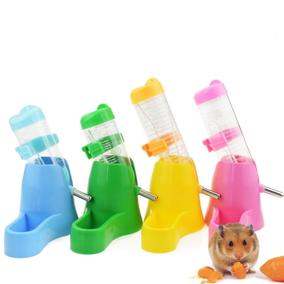 Toyvian Blue Pet Feeder and Water Bottle Holder for Hamsters Easy to Clean Plastic 125ML