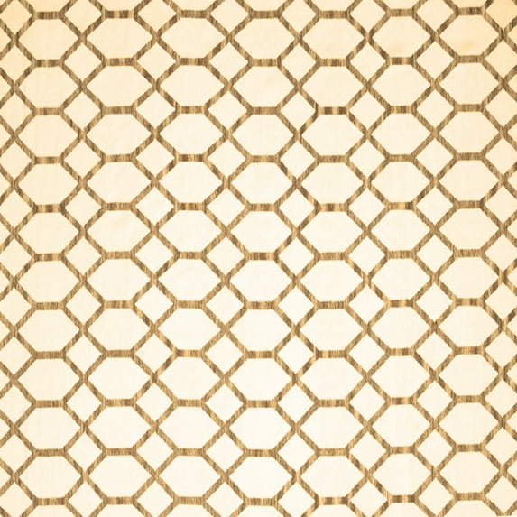 Ahgly Company Indoor Square Trellis Brown Contemporary Area Rugs, 5' Square
